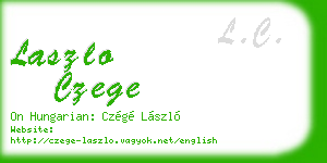 laszlo czege business card